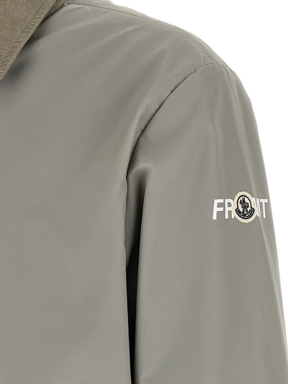 MONCLER GENIUS Gray Cotton Full-Length Jacket