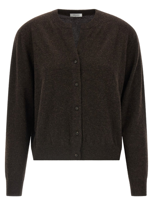 Yves Salomon Brown Cashmere Cardigan