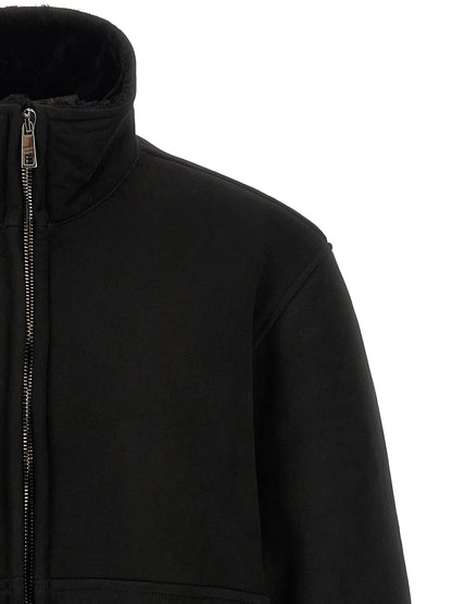 GIORGIO BRATO Black Lamb Leather Coat
