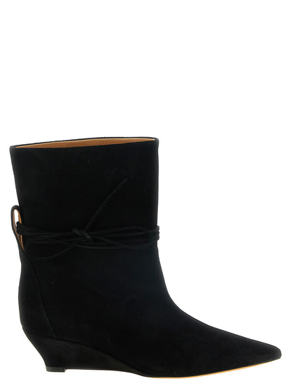 ODISSI Black Calfskin Ankle Boots