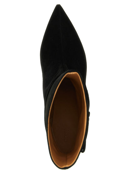 ODISSI Black Calfskin Ankle Boots