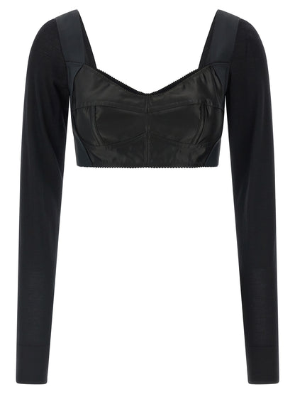 Dolce & Gabbana Black Polyester Tank Tops