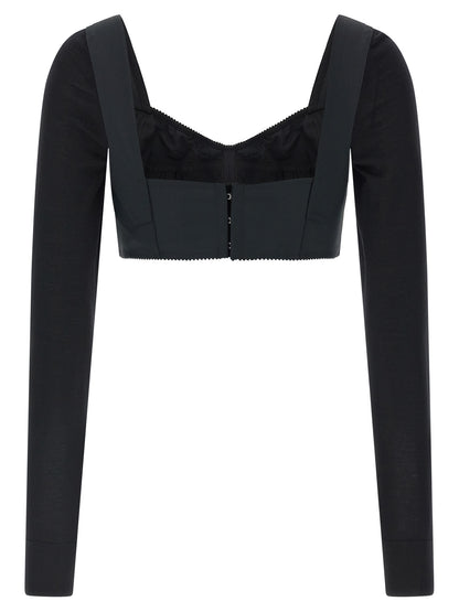 Dolce & Gabbana Black Polyester Tank Tops