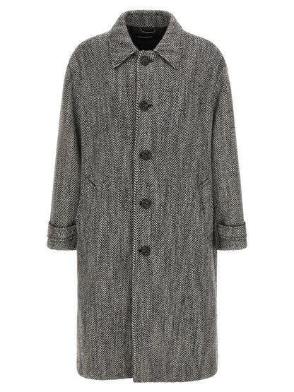 Dolce & Gabbana Multicolor Virgin Wool Coat