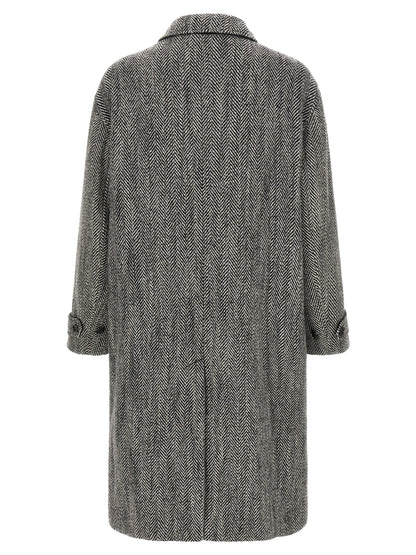 Dolce & Gabbana Multicolor Virgin Wool Coat