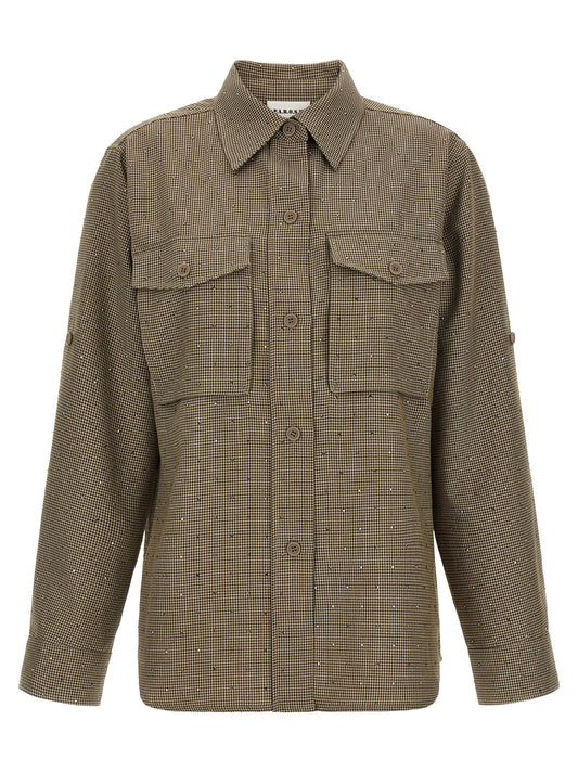 P.A.R.O.S.H. Brown Polyester Blouse