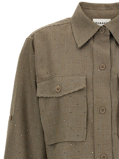 P.A.R.O.S.H. Brown Polyester Blouse