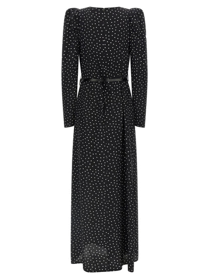 P.A.R.O.S.H. Black Silk Long Dress