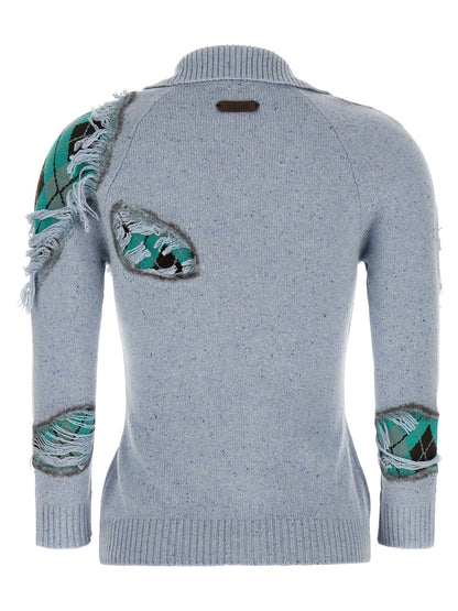 Moschino Blue Wool Cardigan