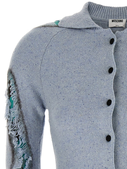 Moschino Blue Wool Cardigan