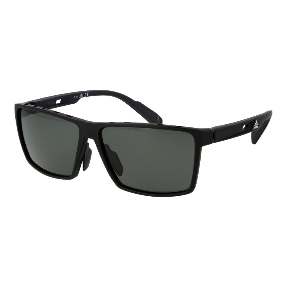 Adidas Square Polarized Dark-Tint Plastic Sunglasses - Black