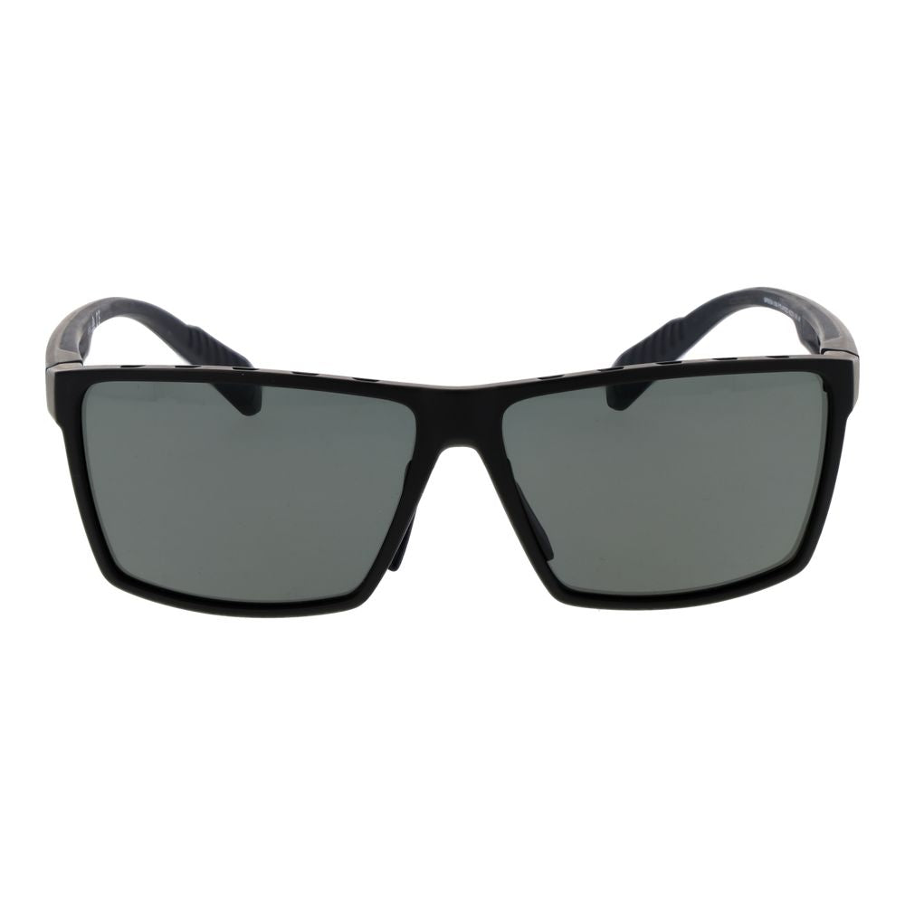 Adidas Square Polarized Dark-Tint Plastic Sunglasses - Black