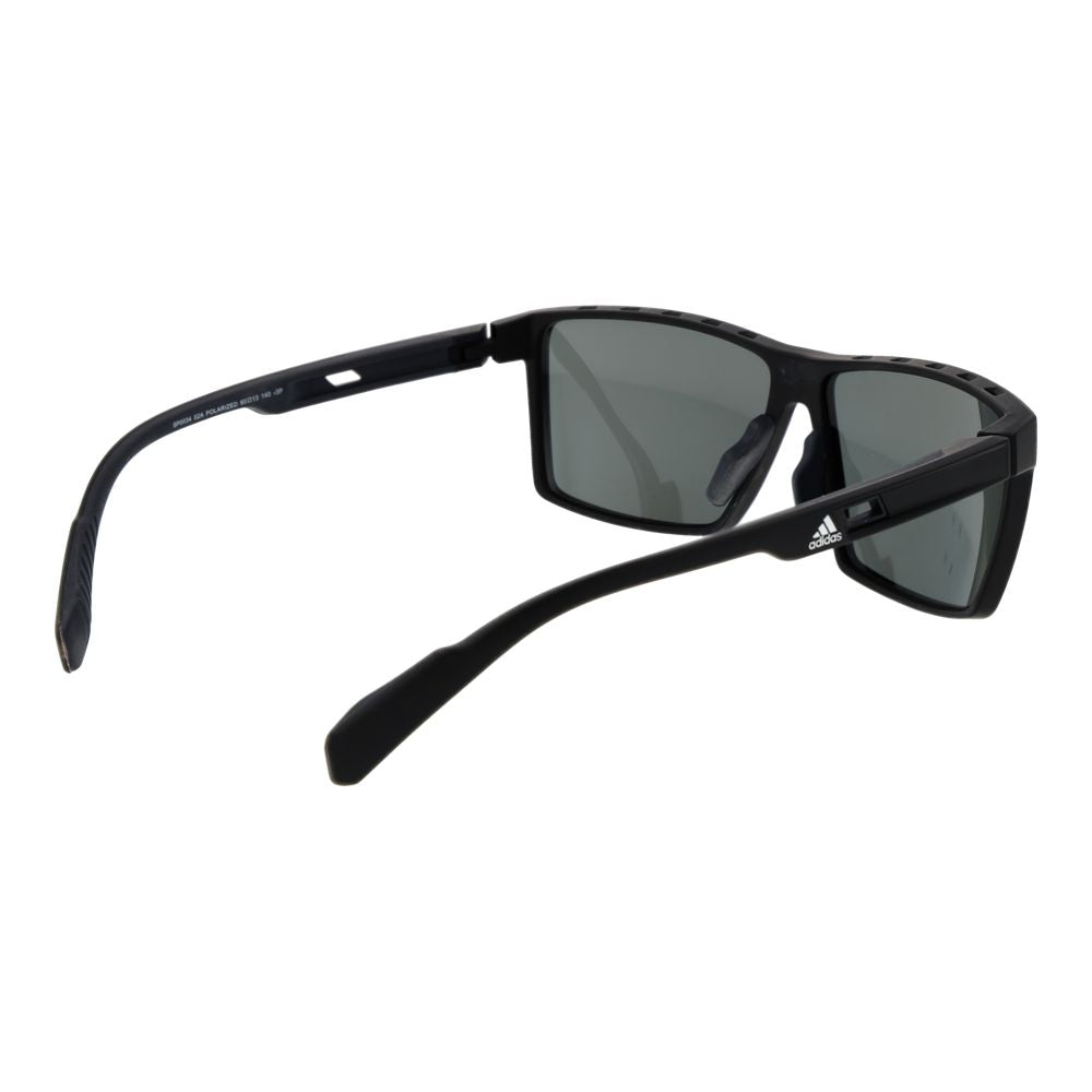 Adidas Square Polarized Dark-Tint Plastic Sunglasses - Black