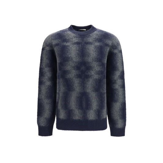 Sweatshirt by Piacenza Cashmere for men in cashmere virgin wool blue features an enviable silhouette, showcasing a premium and refined crew neckline for a truly enviable finish.