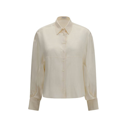 Brunello Cucinelli Beige Silk Shirt