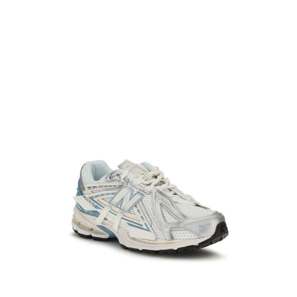 New Balance White Fabric Athletic Sneakers