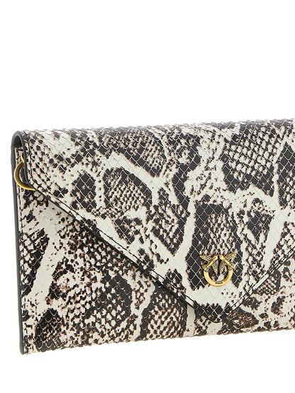 PINKO Beige Calfskin Clutch Bag