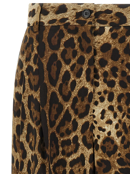 Dolce & Gabbana Brown Wool Casual Pants