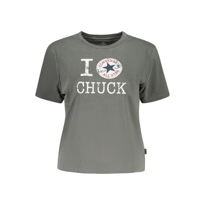 Converse Grey Cotton Women's T-Shirt