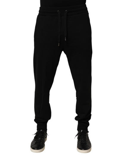 Dolce & Gabbana Black Cotton Jogger Men Sweatpants Pants