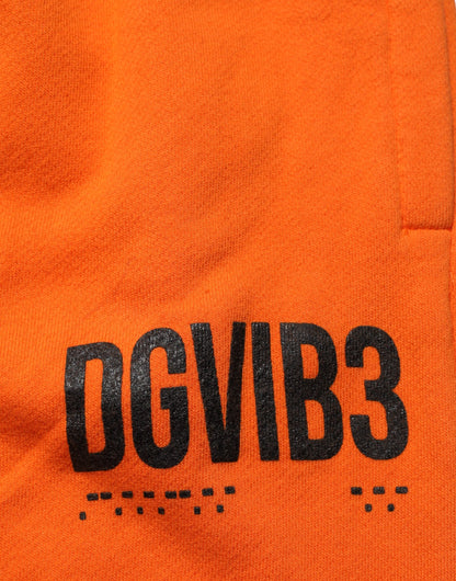 Dolce & Gabbana Orange Cotton DGVIB3 Men Trackpants Pants