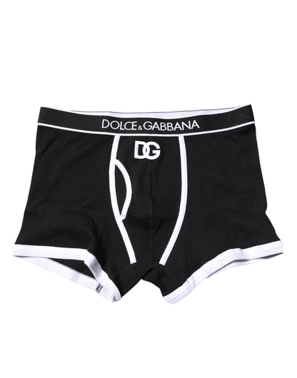 Dolce & Gabbana Black DG Interlock Regular Boxer Underwear