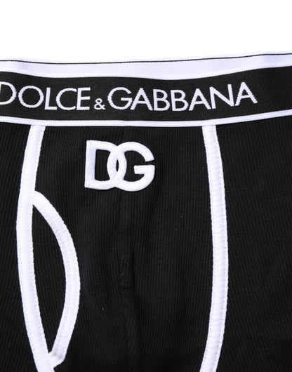 Dolce & Gabbana Black DG Interlock Regular Boxer Underwear