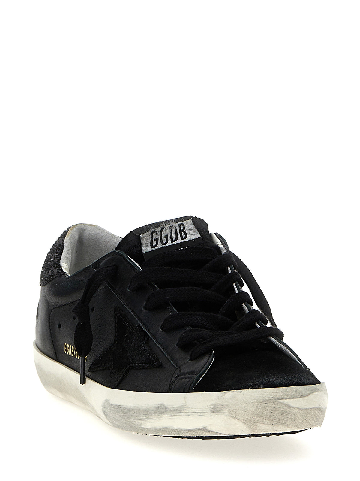 Golden Goose Black Leather Low Top Sneakers