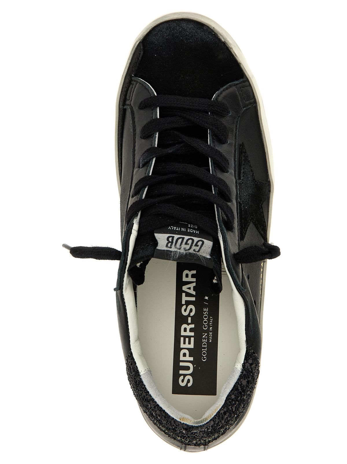 Golden Goose Black Leather Low Top Sneakers
