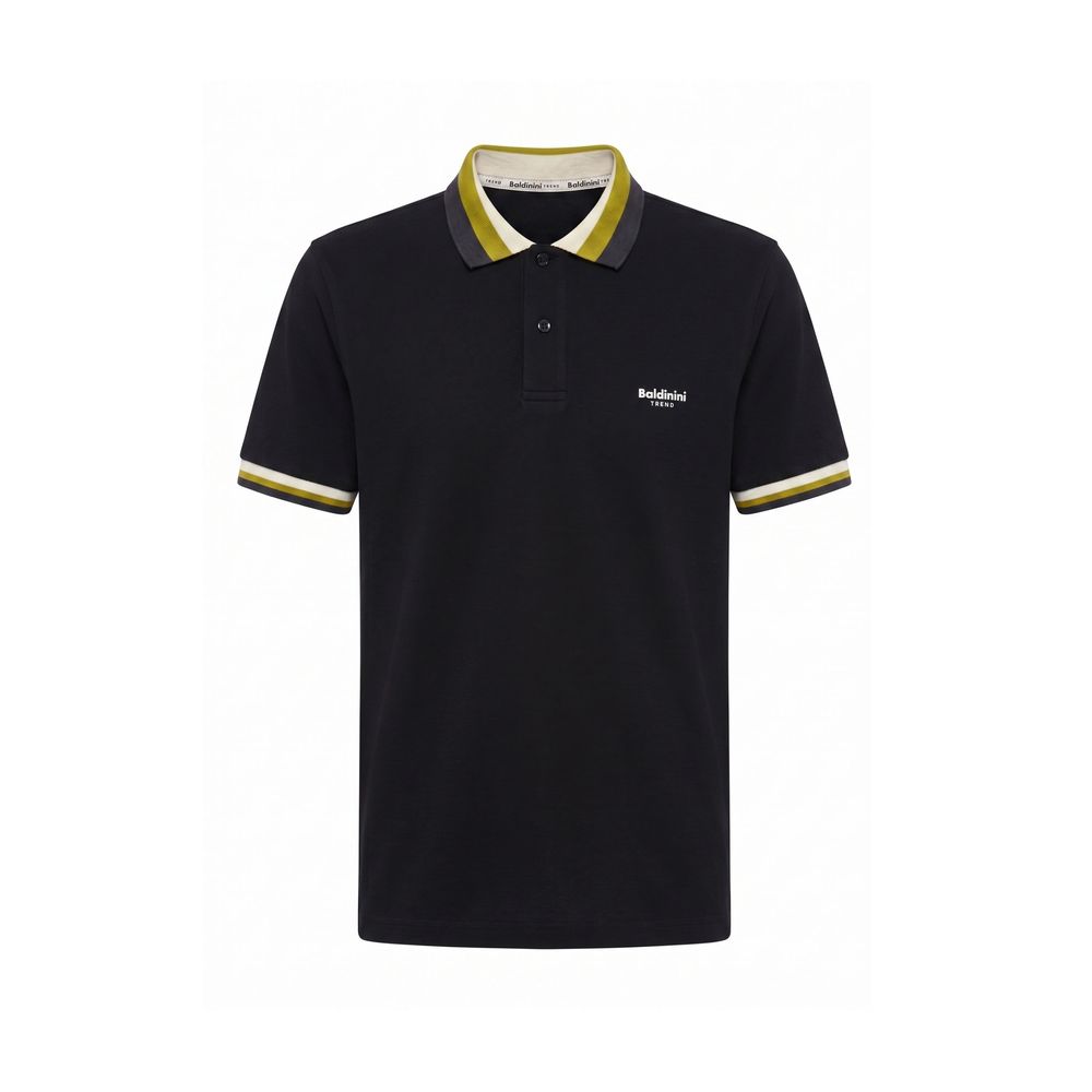Baldinini Trend Black Cotton Men Polo-Shirt