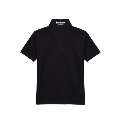 Baldinini Trend Black Cotton Men Polo