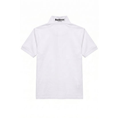 Baldinini Trend White Cotton Men Polo