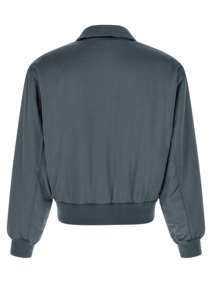SECOND/LAYER Gray Viscose Bomber