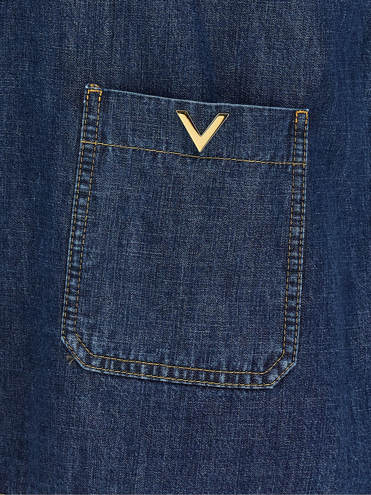 Valentino Garavani Blue Cotton Blouse