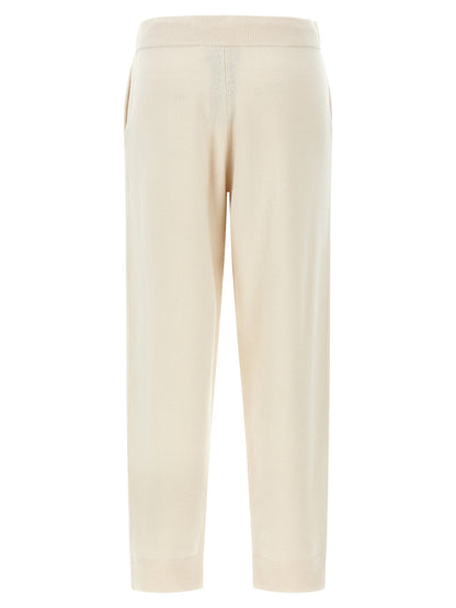 Yves Salomon White Wool Athletic Pants