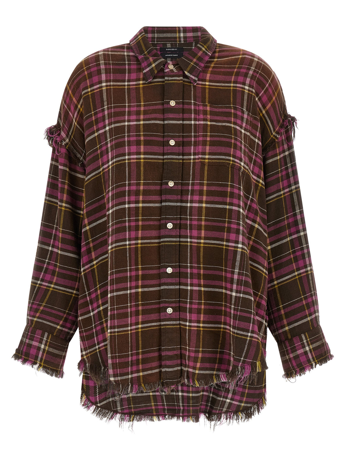 Blouse by R13 for women in cotton brown, multicolor, pink & tartan features an polished silhouette, showcasing a sophisticated and detail for a truly polished finish.