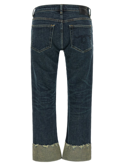 R13 Blue Cotton Straight-Leg Jeans