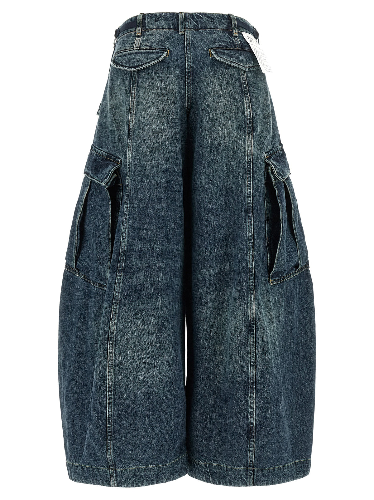 Cargo Pants by R13 for women in denim cotton blue & white presents a on trend silhouette, artfully finished with a on trend oversized, long, and for a sophisticated look.