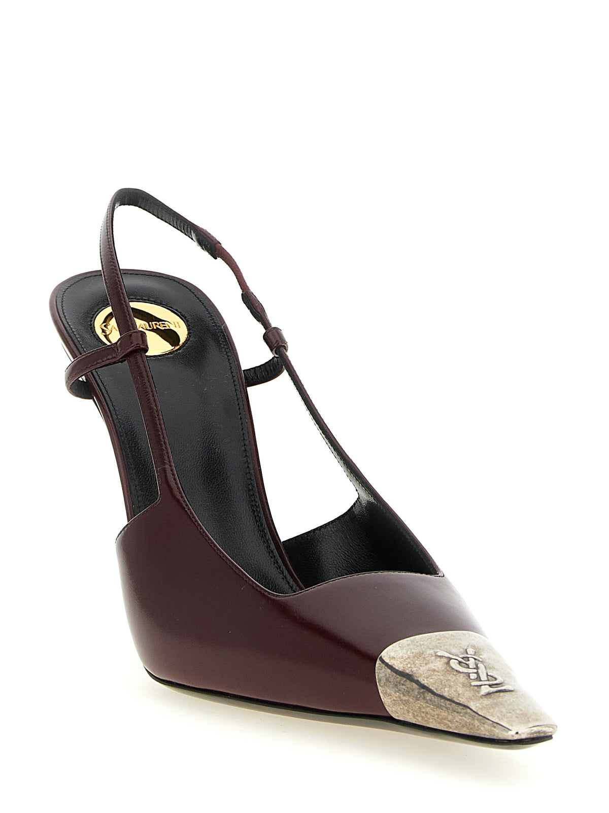 Saint Laurent Bordeaux Lamb Leather High Heel Pumps