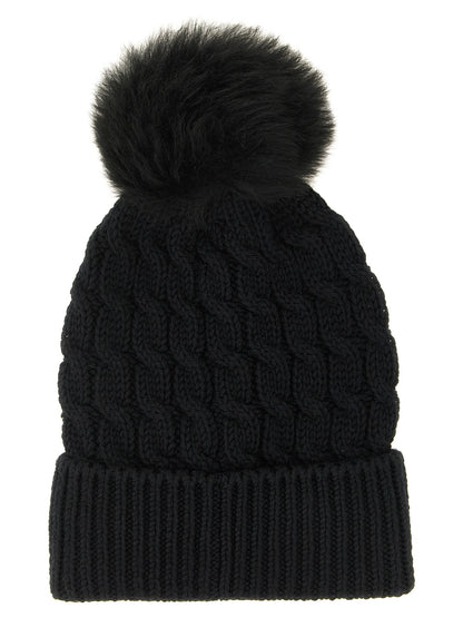 Moncler Grenoble Black Virgin Wool Beanie