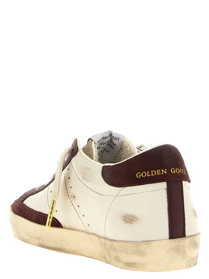 Golden Goose Bordeaux Leather Low Top Sneakers