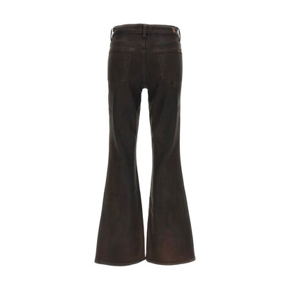 7FOR Black Cotton Bootcut Jeans