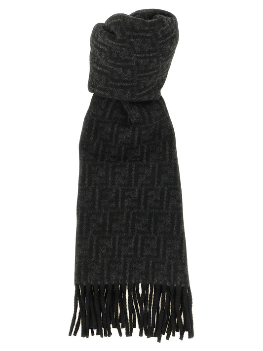 Fendi Black Wool Foulard