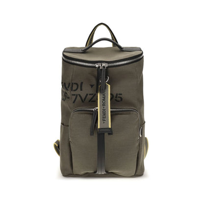Fendi Bicolor Cotton Backpack