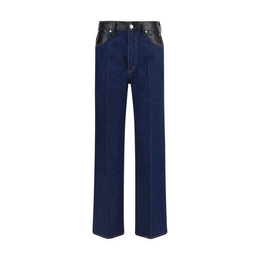 Jeans by Agolde for women in cotton denim blue features an sartorial straight-leg & regular-fit and long with a cut for a sartorial finish.