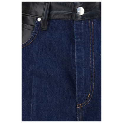 Agolde Blue Recycled Cotton Straight-Leg Jeans