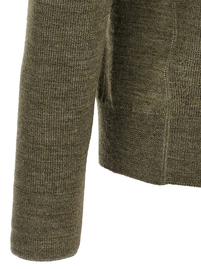Moncler Grenoble Bicolor Virgin Wool Cardigan