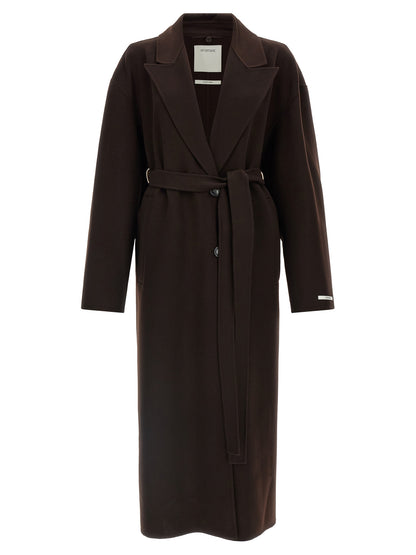 Sportmax Brown Wool Coat