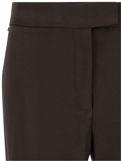 Sportmax Brown Virgin Wool Dress Pants