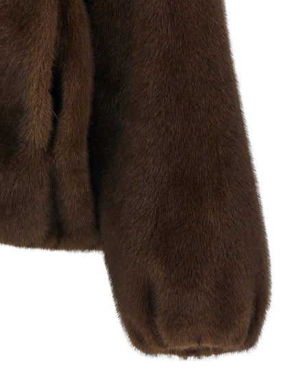 P.A.R.O.S.H. Brown Polyester Bomber